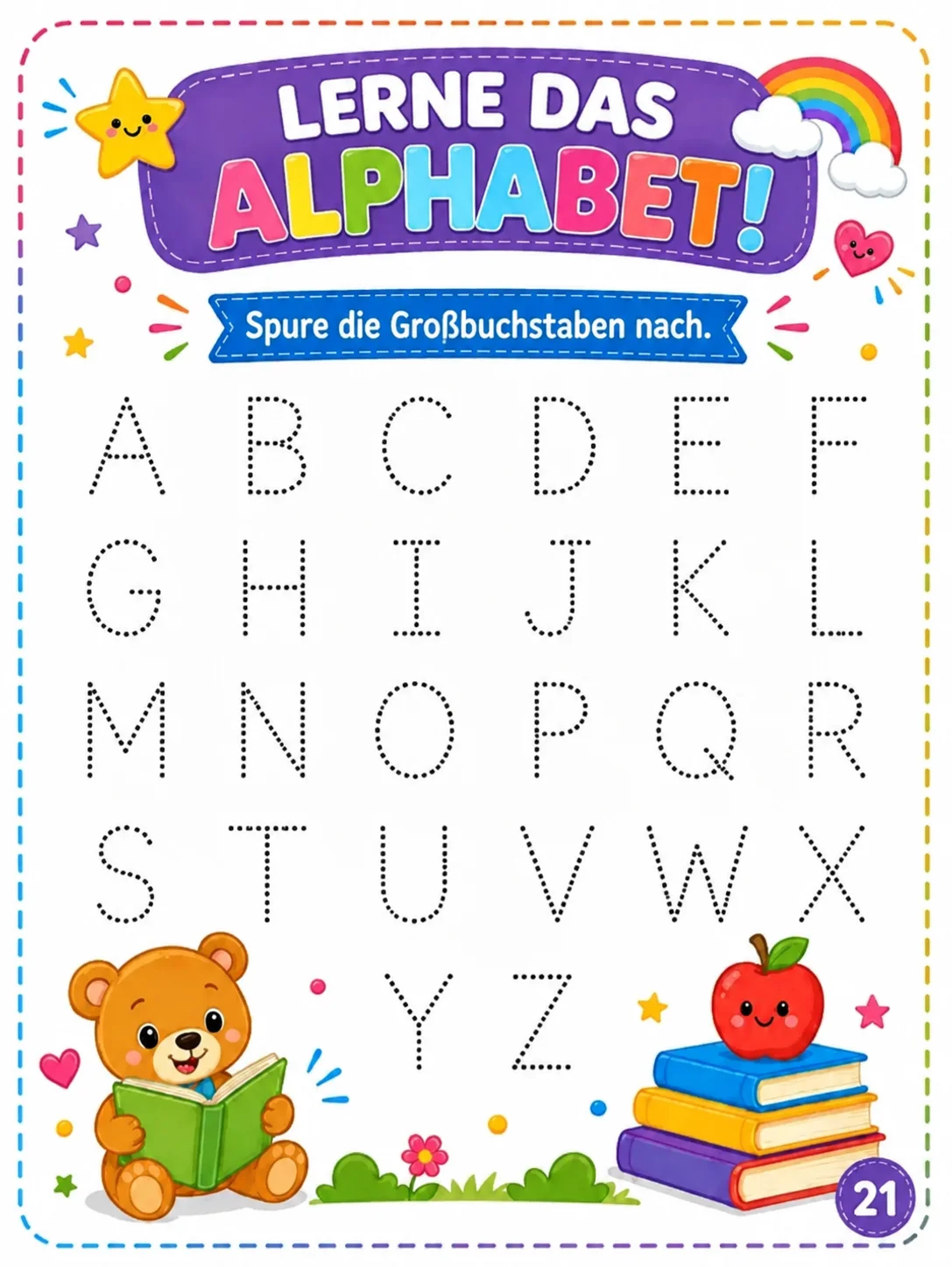 Arbeitsblatt: Lerne das Alphabet