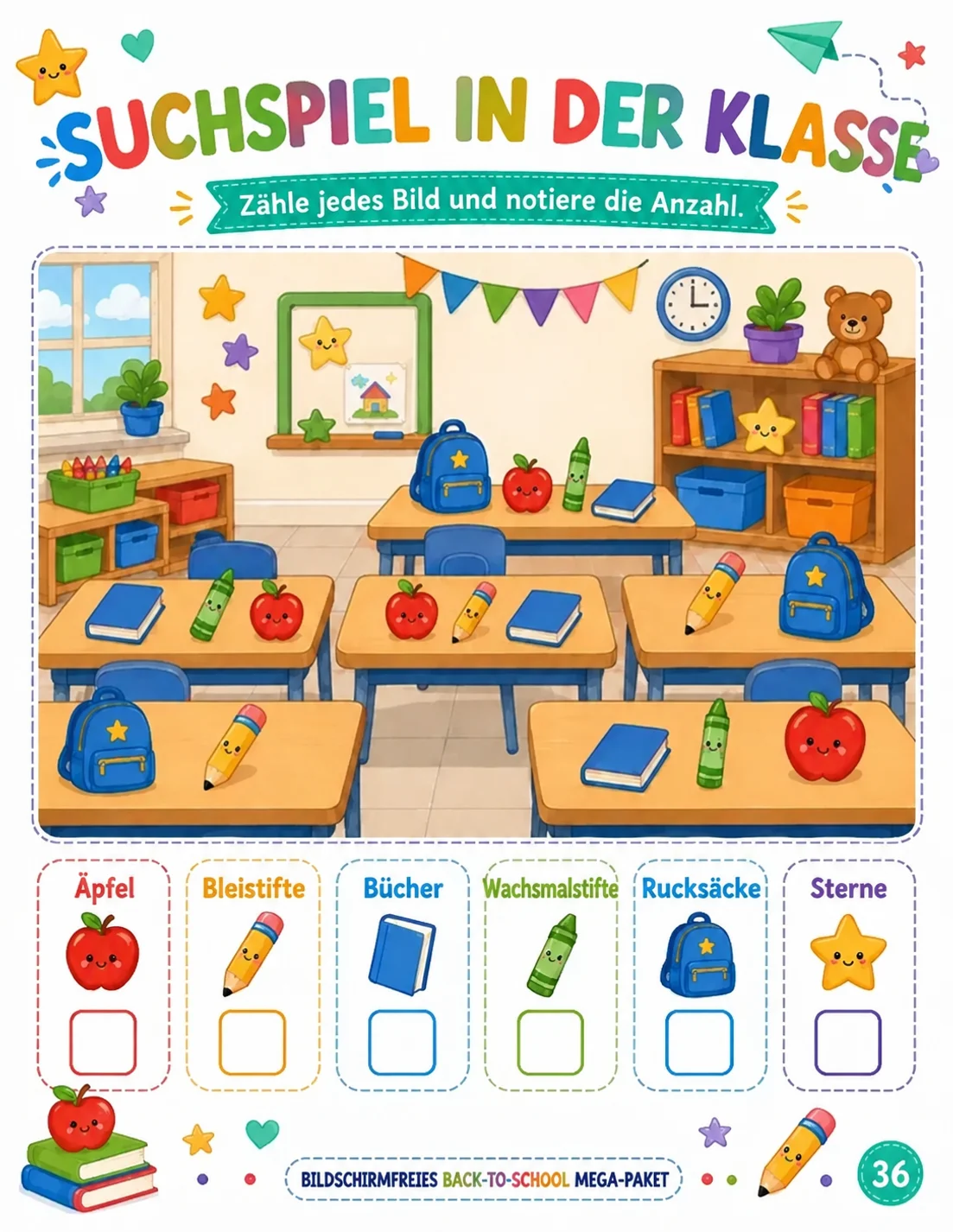 Arbeitsblatt: Schnitzeljagd in der Klasse